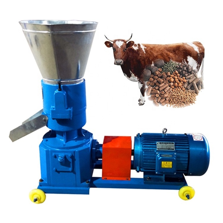 Low cost 300kg 500kg 1t h small farm used livestock poultry cattle feed pellet mill animal feed