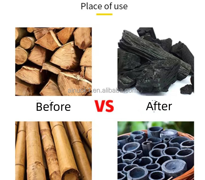 Smokeless Charcoal Machine Biochar Kiln Carbonization Stove to Make Bamboo Charcoal