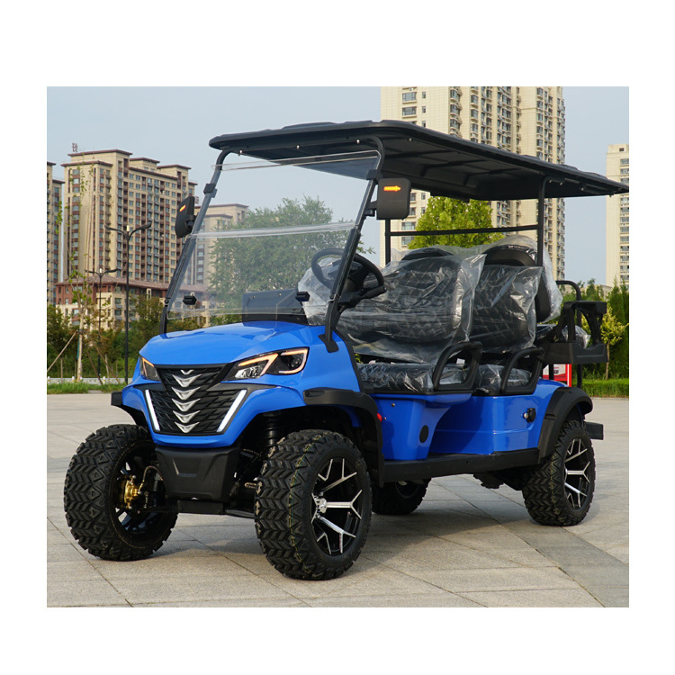 high quality lithium battery enclosed 6 seat 4 wheel drive jeep classic car golf cart electric cart