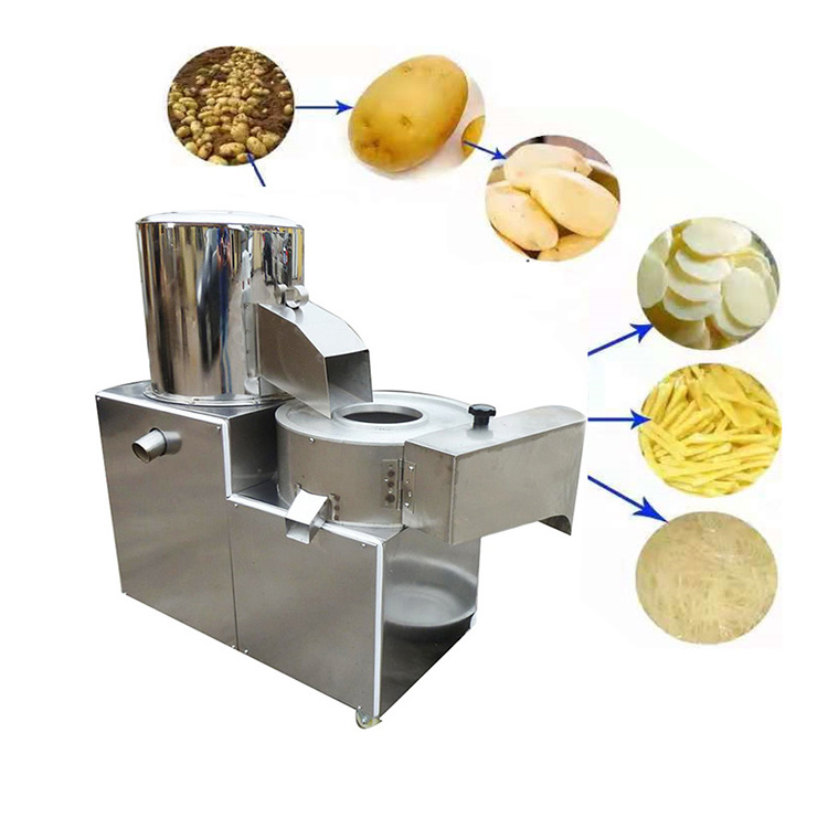 High Performance Potato Peeler And Slicer/Taro Peeler And Chipper/ Potato Peeling And Slicing Machine