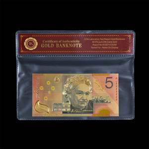 Custom Australia Paper banknotes Gold Banknote dollars Bank Note Bills Non-currency Collectible Paper banknotes for souvenir