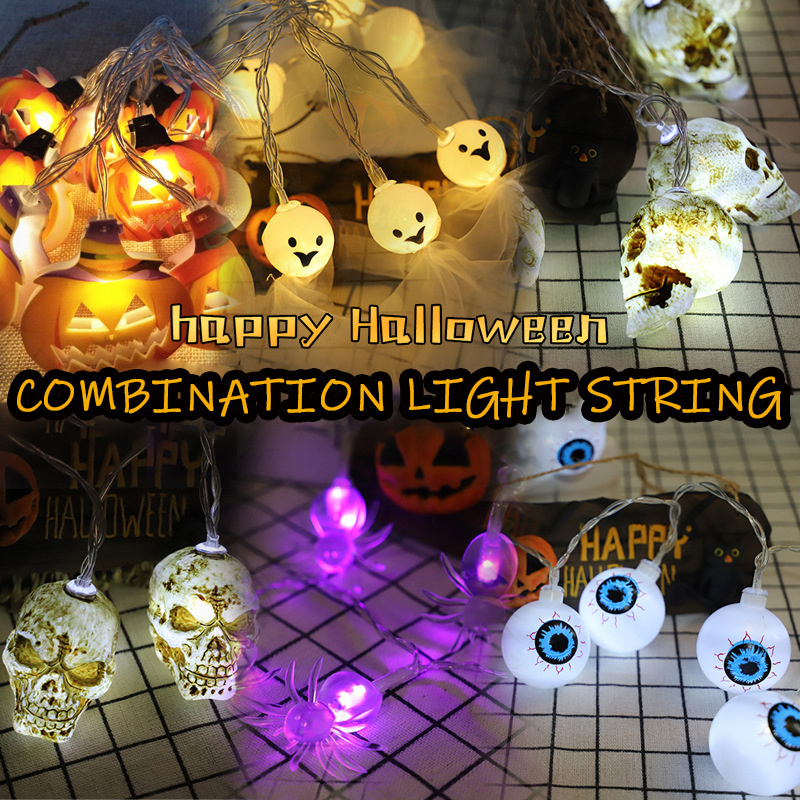 Halloween Decorations 1.5M Pumpkin Battery Led Lamp Pvc Waterproof Halloween String Light