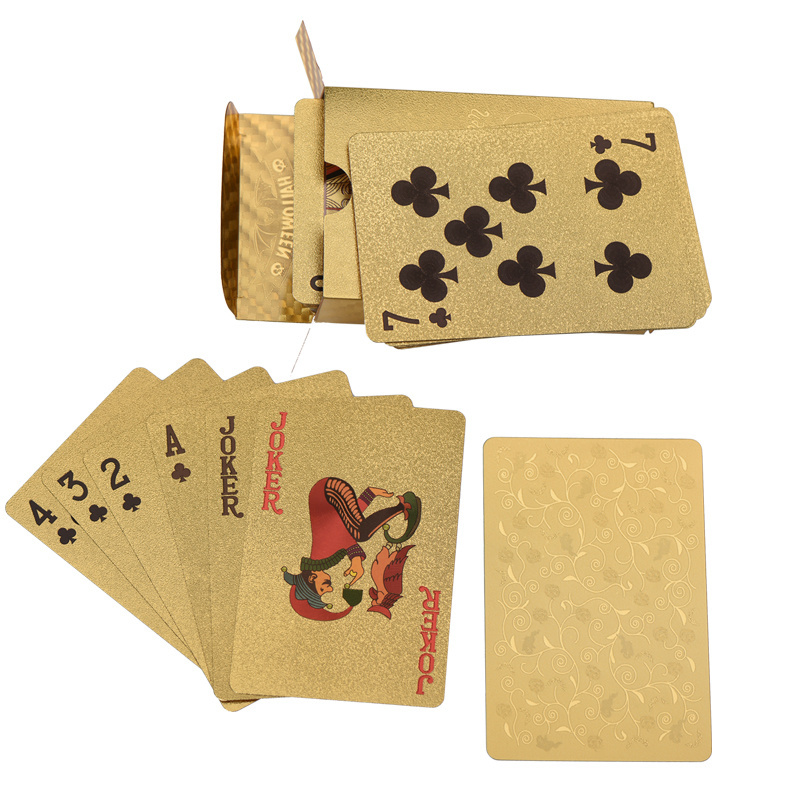 2024 New Halloween Personalized Playing Cards Pvc Paper Golden Playing Cards Gift for Halloween