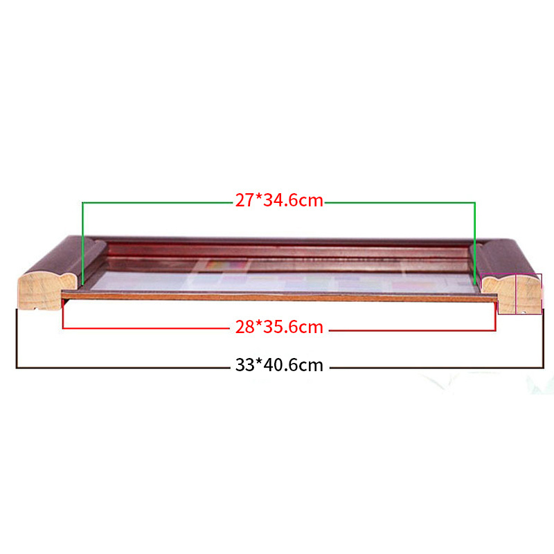 Wholesale Custom Size Frames Photo Albums Accessories Red Gold Edge Solid Wood Certificate Picture Frames