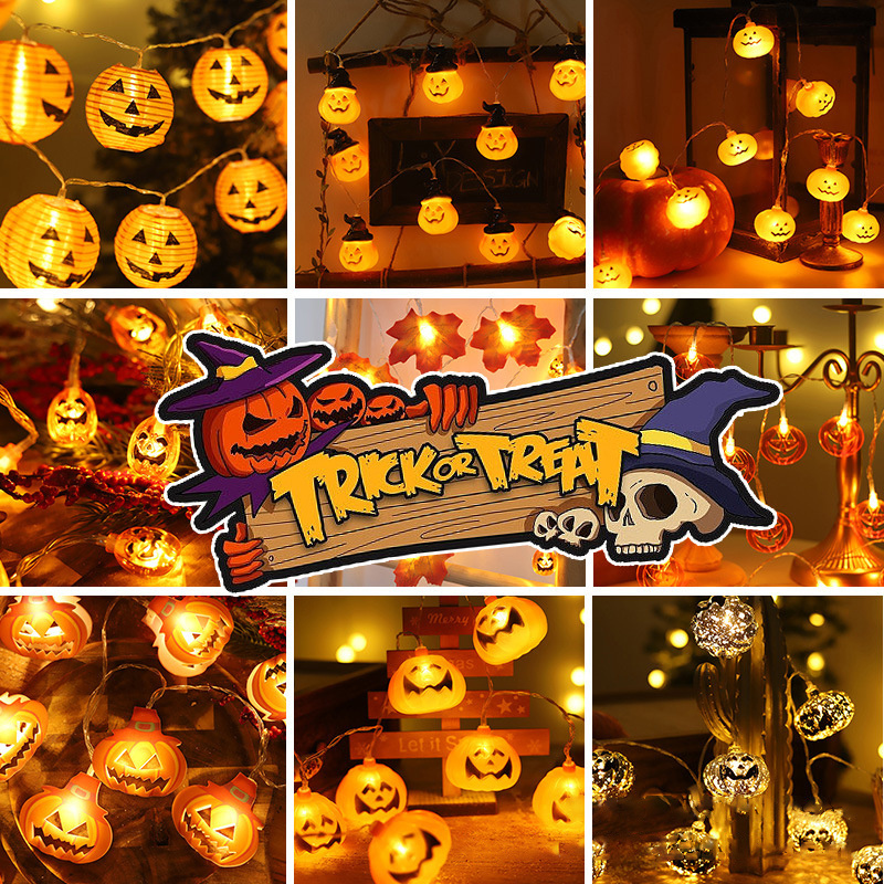 New Arrivals 1.5m Halloween Led Ghost Pumpkin Led String Light for Halloween Party Decoration