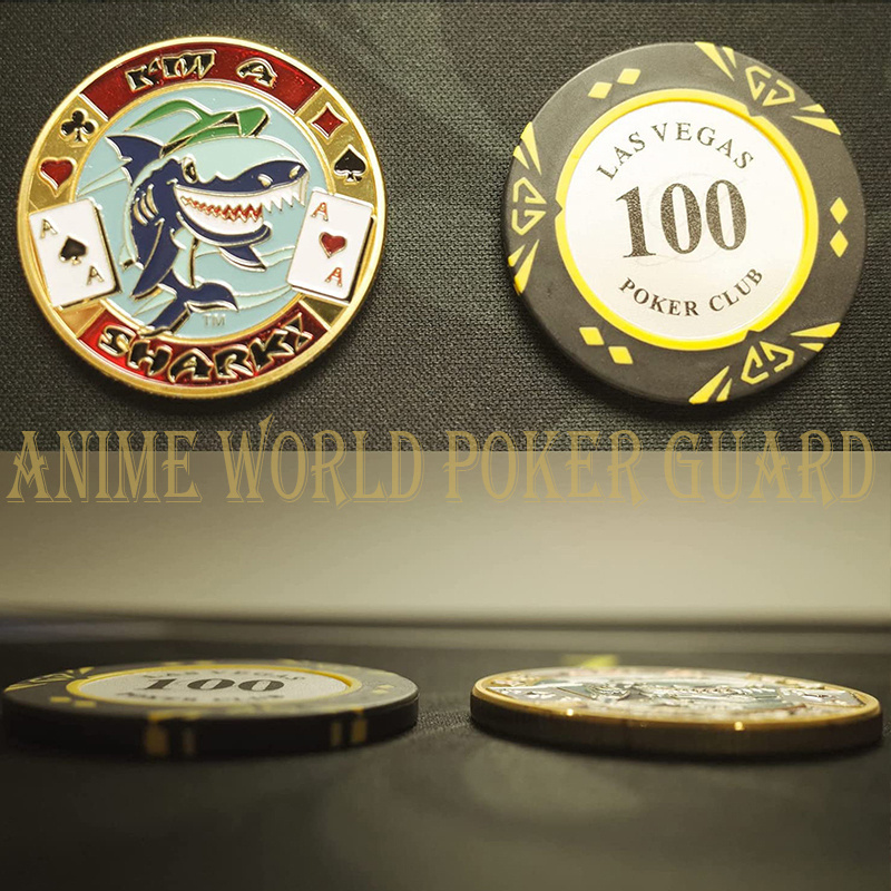 Custom Good Luck Coin Chips Poker Card Guard Protector Challenge Coin Chips Token Coin Game Gold Casino Table Game Metal 3D 3mm