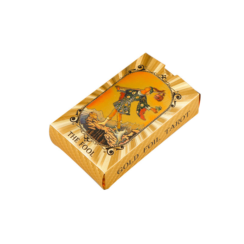 High Quality Pvc 55pcs A Box Customized Tarot Card Printing Playing Paper Game Gold Foil Card