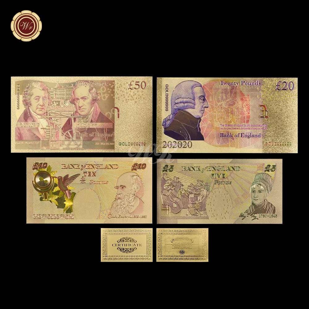 Hot sale United Gold Banknotes Prop Money Plastic GBP Euro Prices Bills Bank Notes Gifts for Men Dropshipping