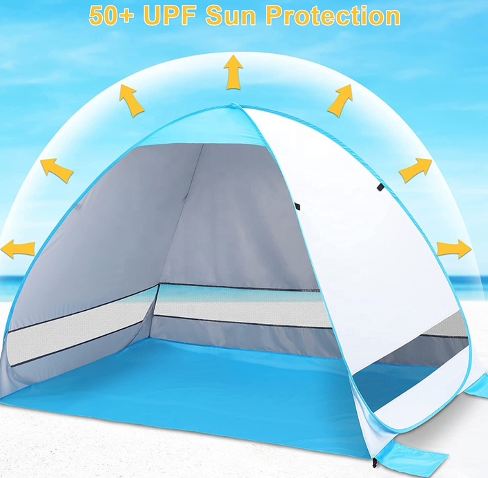 Automatic Sun Shelter Canopy Portable Outdoor Sun Umbrella Large Pop up Beach Tent