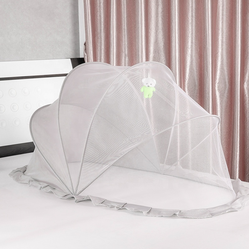 Aioiai Popular Baby Anti Mosquito Net Ffoldable Baby Cot Canvas Folding Cot