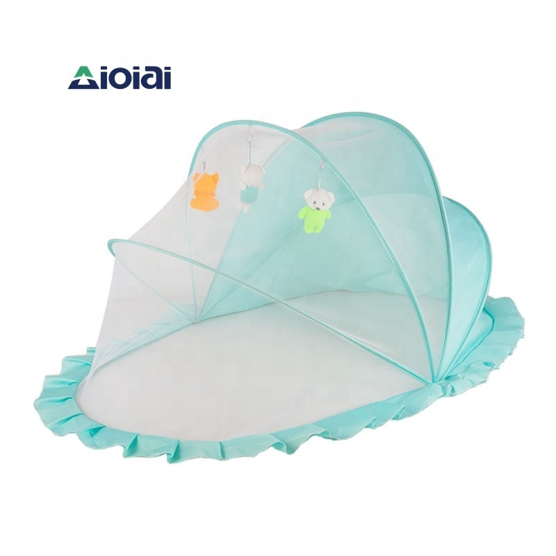 Aioiai Popular Baby Anti Mosquito Net Ffoldable Baby Cot Canvas Folding Cot