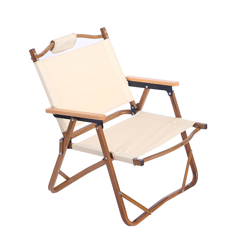 Factory  Lightweight Folding Outdoor Furniture Recliner Wood Chairs Relax Folding Camping Chair