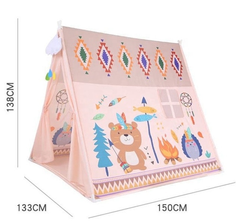 AIOIAI Children Kids Play Castle Tents Lovely Baby Tent House Portable Camping Tent