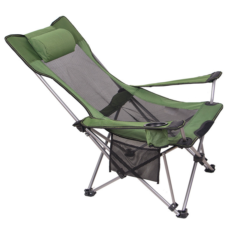 AIOIAI Low Folding Beach Adjustable Reclining Mesh Padded Back Camping Chair