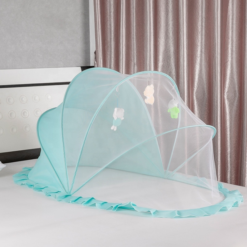 Aioiai Popular Baby Anti Mosquito Net Ffoldable Baby Cot Canvas Folding Cot