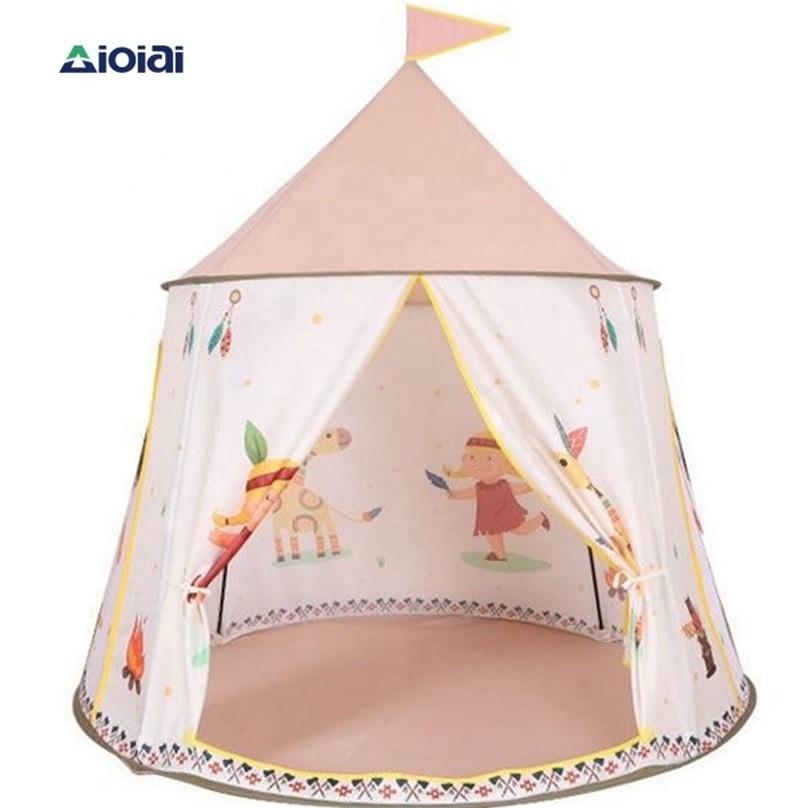 AIOIAI Children Kids Play Castle Tents Lovely Baby Tent House Portable Camping Tent