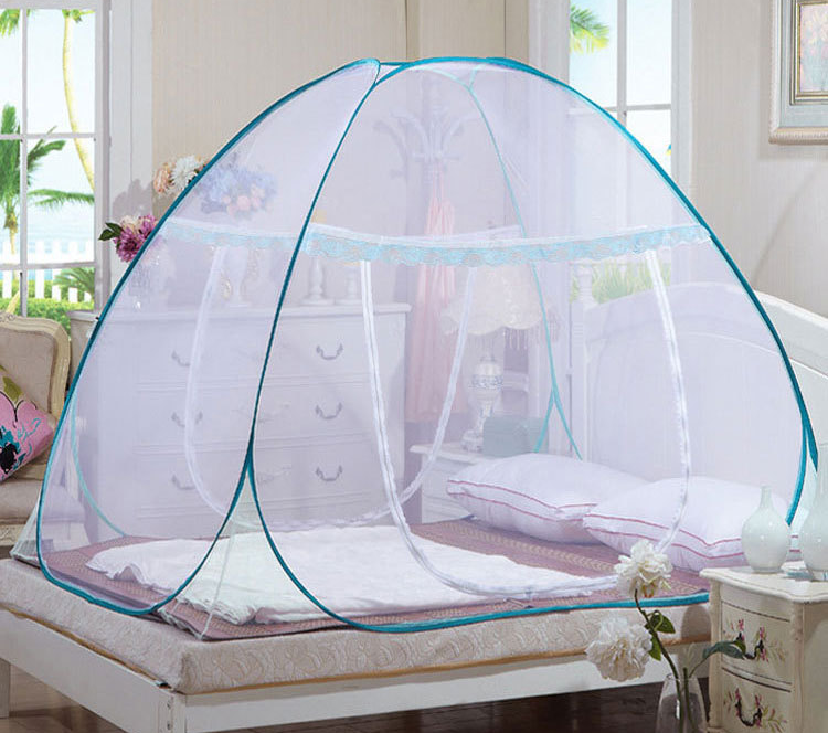 Aioiai One Touch Mosquito Netting for Bed Foldable Yurt Mosquito Tent Net Pop Up for Baby Adult