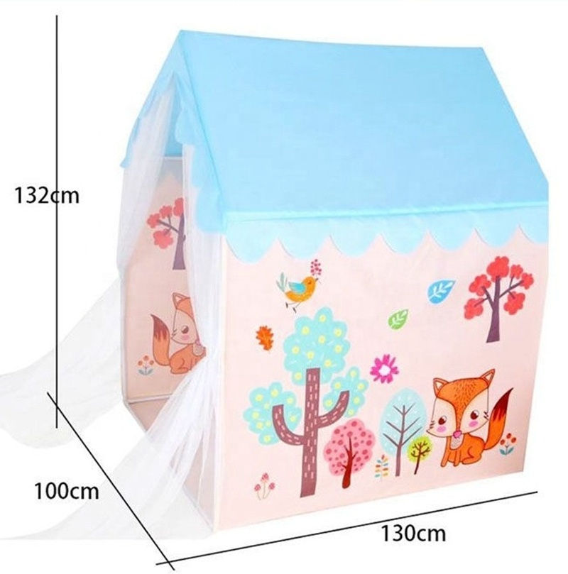 AIOIAI Children Kids Play Castle Tents Lovely Baby Tent House Portable Camping Tent