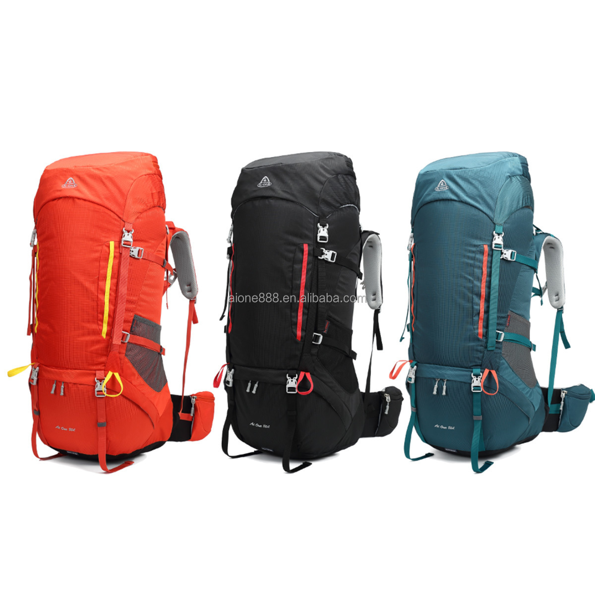 outdoor sports waterproof hiking backpack bags custom logo large capacity backpacking ergonomic carrier hiking backpack 80l