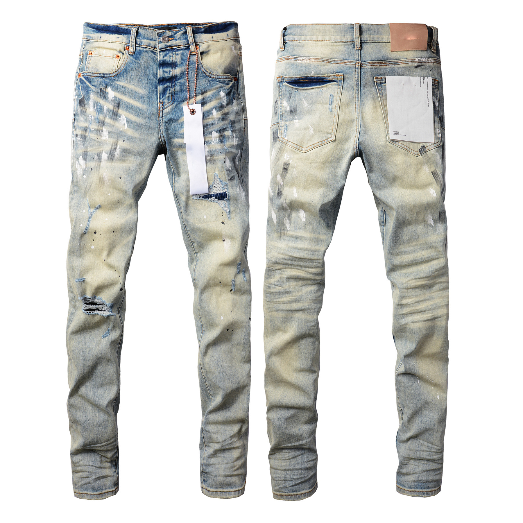 AIPA Custom Men Pants Denim Pants Wholesale Breathable Skinny Fitting Streetwear Clothing Patch Denim Low Rise Skinny Jeans