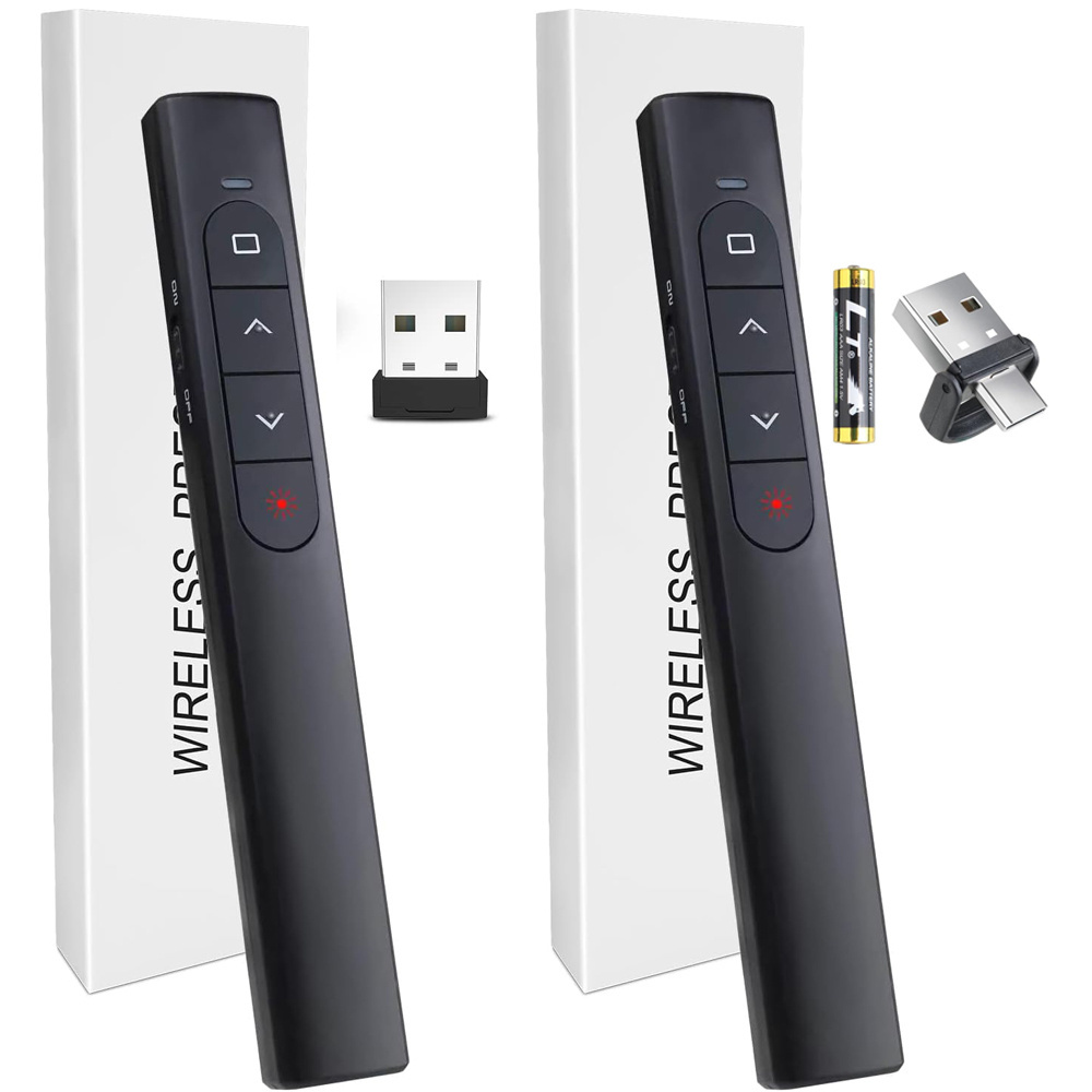 USB-C/USB-A Laser Pointer for Presentation Clicker PowerPoint Wireless Presenter Remote Smart Board Slide show clicker