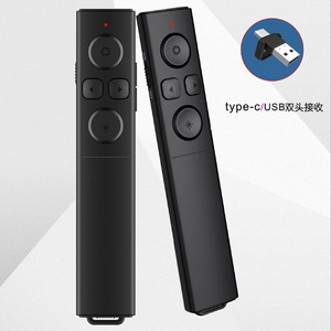 2-in-1 USB Type C Presentation Clicker, Rechargeable Wireless Presenter Remote, Clicker for PowerPoint Presentations red laser