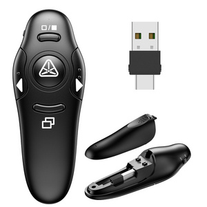 USB Type C Presentation Clicker Wireless Presenter Remote Clicker for PowerPoint Presentations Red Laser Pointer