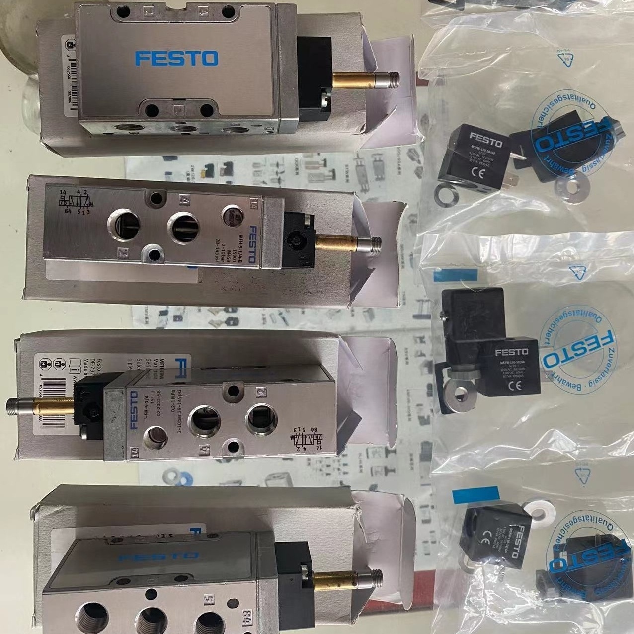 Original FESTOS pneumatic components Cylinder  Solenoid Valve air control  FRL air filter pressure regulator pipe tube fittings