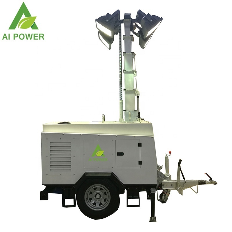 4*1000W Kubota engine portable cheap light tower