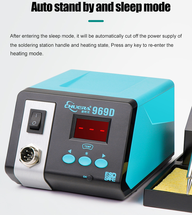 Professional Soldering Machine Aipudi-969D 220V Eu Plug Digital Display Constant Temperature Soldering Station