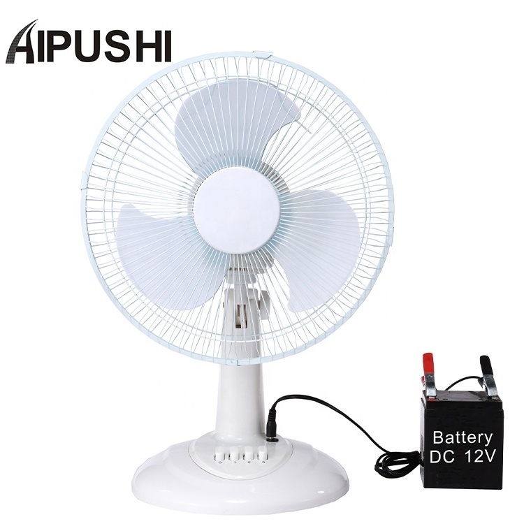 Factory Direct Sale Indoor Solar Portable Power Table 12 Inch Mini 12V Dc Rechargeable Electric Fan With Solar Panel