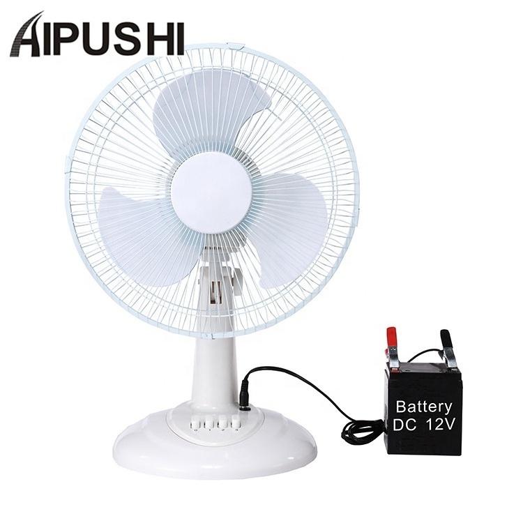 Factory Direct Sale Indoor Solar Portable Power Table 12 Inch Mini 12V Dc Rechargeable Electric Fan With Solar Panel