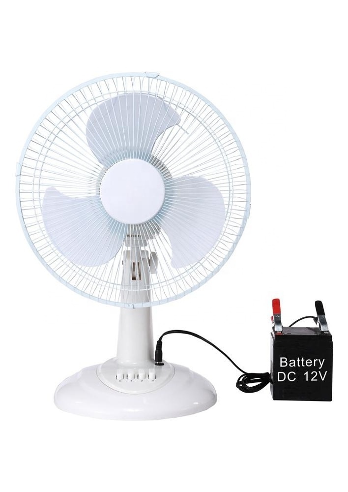 Factory Direct Sale Indoor Solar Portable Power Table 12 Inch Mini 12V Dc Rechargeable Electric Fan With Solar Panel