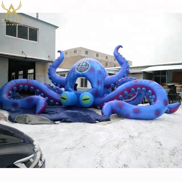 Giant inflatable octopus event tent,custom inflatable octopus DJ booth