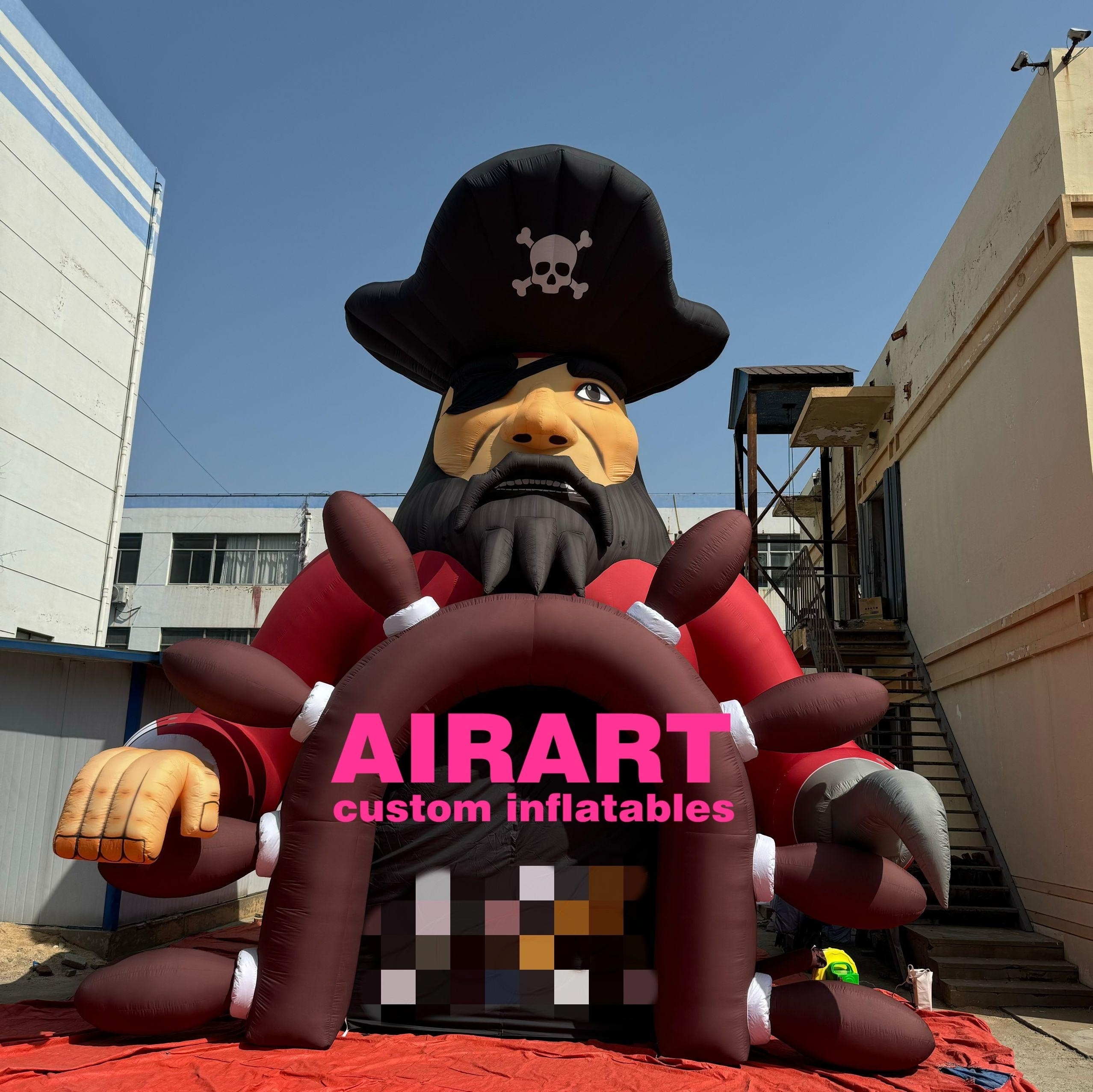 7M High Inflatable Pirate Tunnel Cartoon Character Model Customize Modeling Inflatable Tunnel