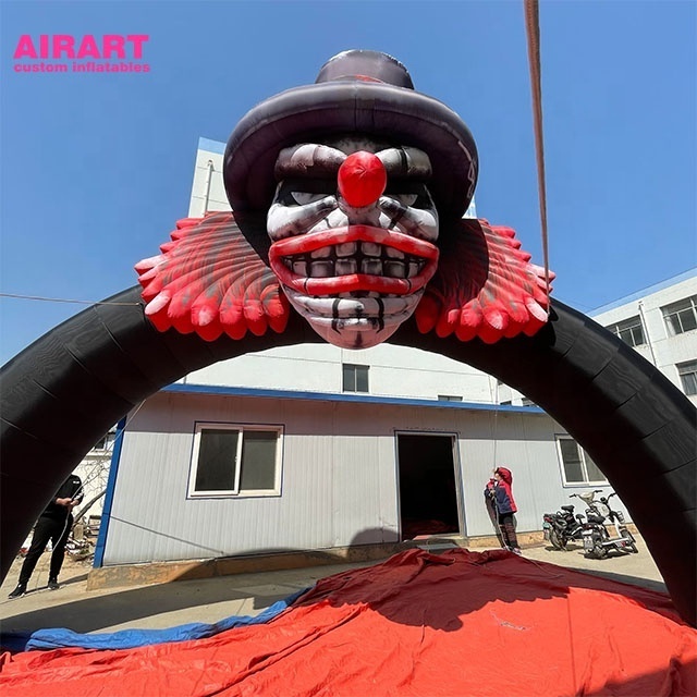 Clown Arch Halloween Bar Outdoor Arch Decoration Scary Inflatable Halloween 1 Piece Digital Printing Accept Customized Logo