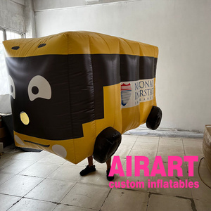 lovely inflatable bus costume, funny Inflatable blue cartoon car walking car costume