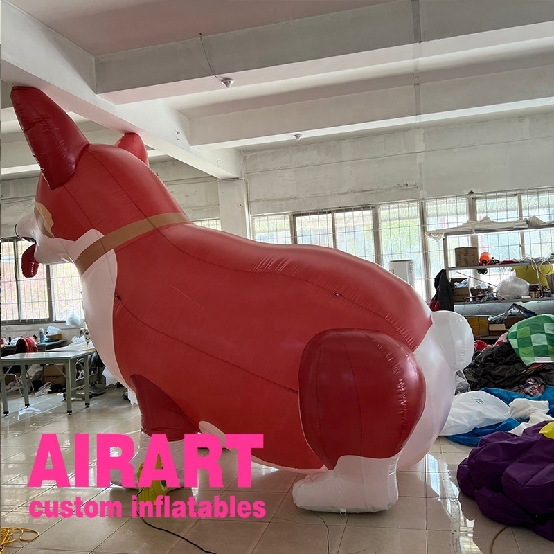 animals park decoration inflatable dog mascot,air blown cute Corgi inflatable dog