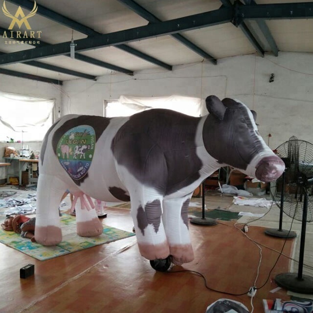 walking milk cow inflatable animal costume