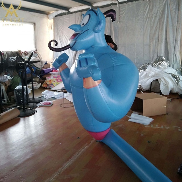 customized figure lamp God inflatable blue color cartoon character