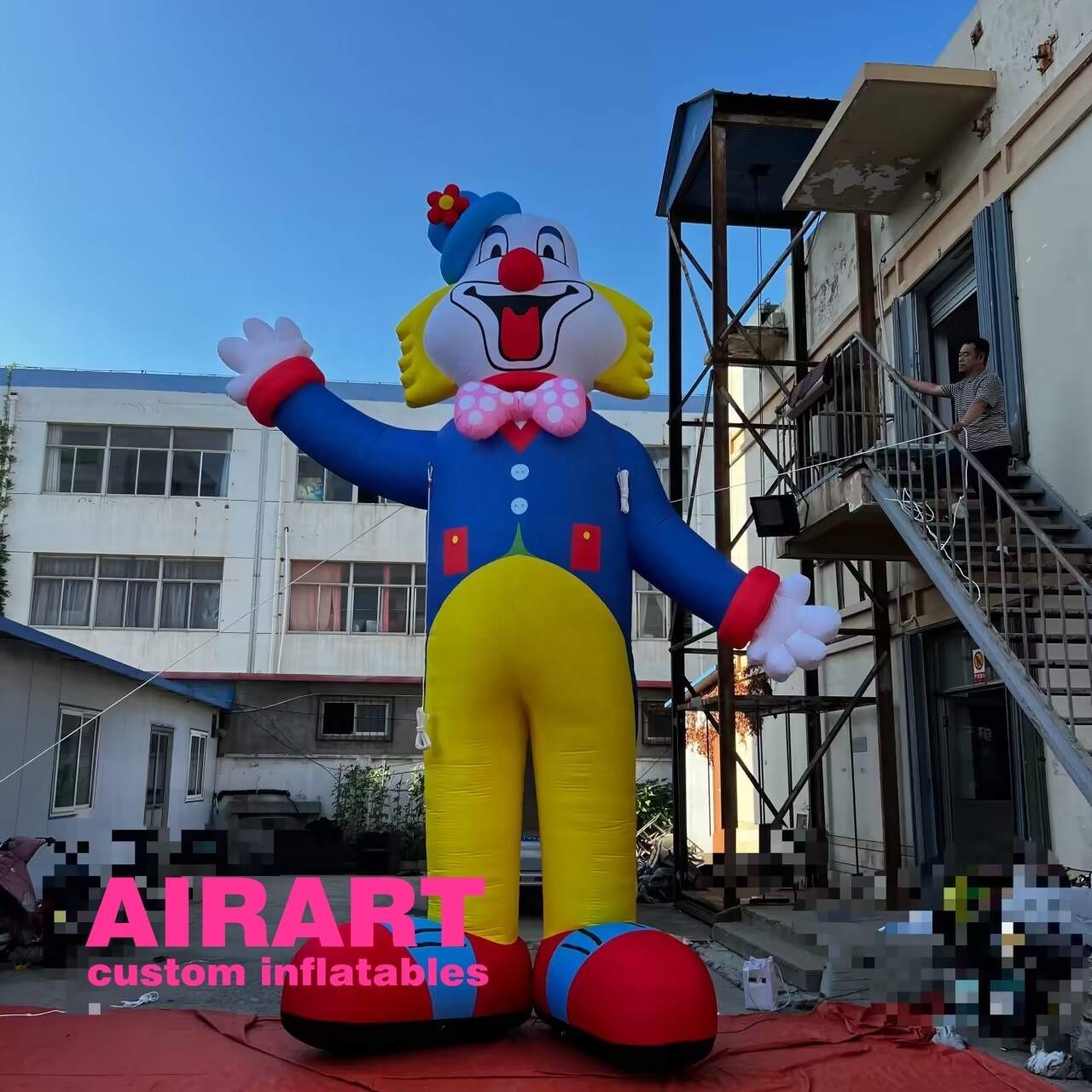 circus party inflatable clown cartoon character,giant inflatable clown air balloon