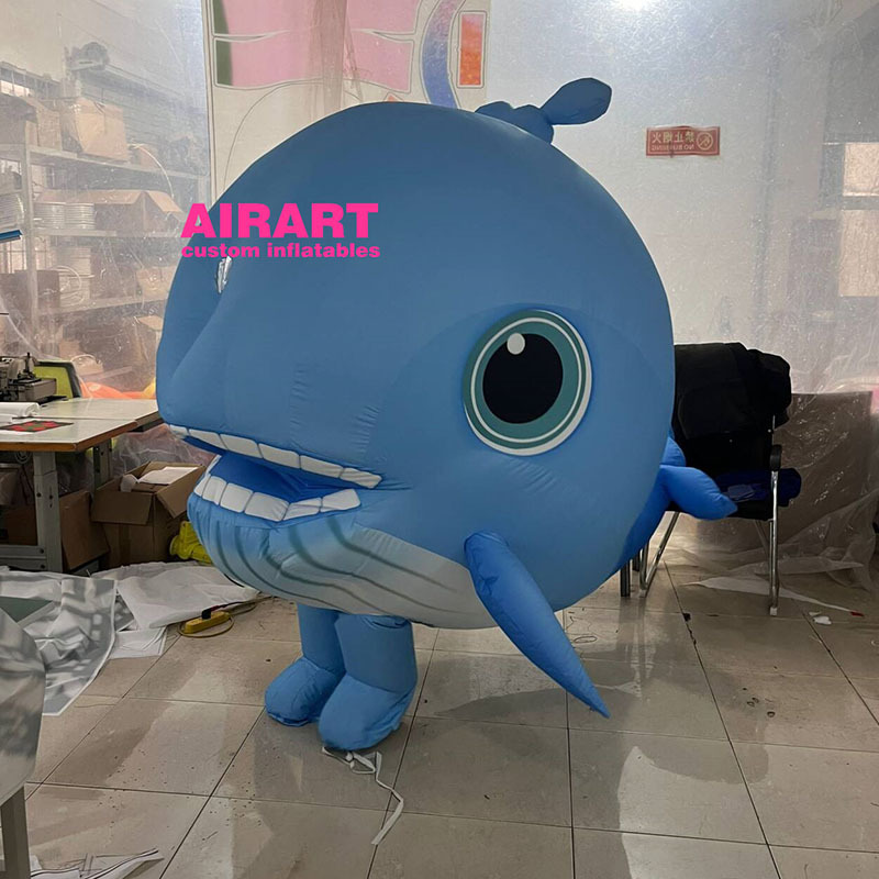 blow up inflatable whale fish costume,bespoke animals costume