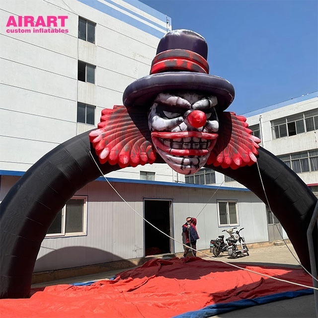 Clown Arch Halloween Bar Outdoor Arch Decoration Scary Inflatable Halloween 1 Piece Digital Printing Accept Customized Logo