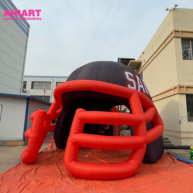 2021 Giant Inflatable Soccer Football Helmet Entrance Tunnel Tent