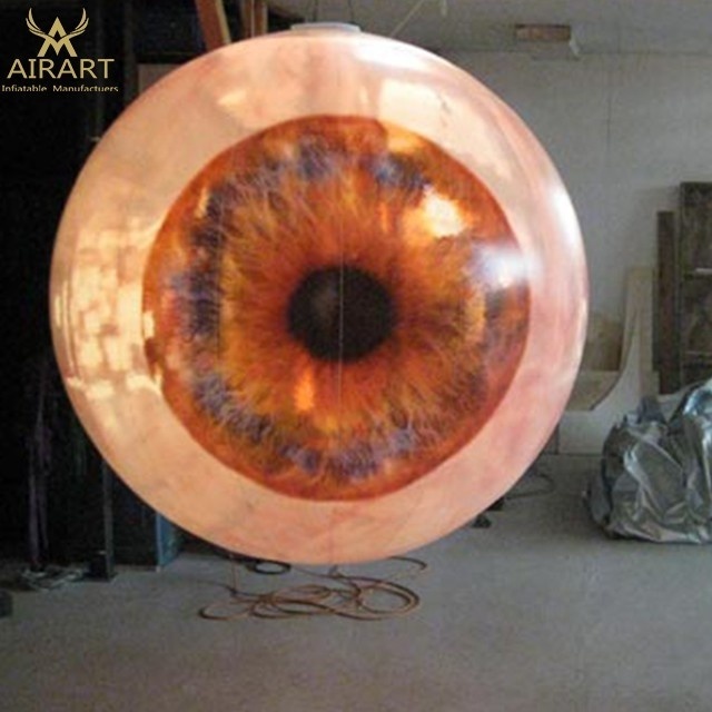 Scary Halloween Prop Red Inflatable Eyeball For Haunted House Decoration