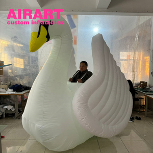 inflatable swan bird props,movable costume props adult control inflatable bird costume with led lighting