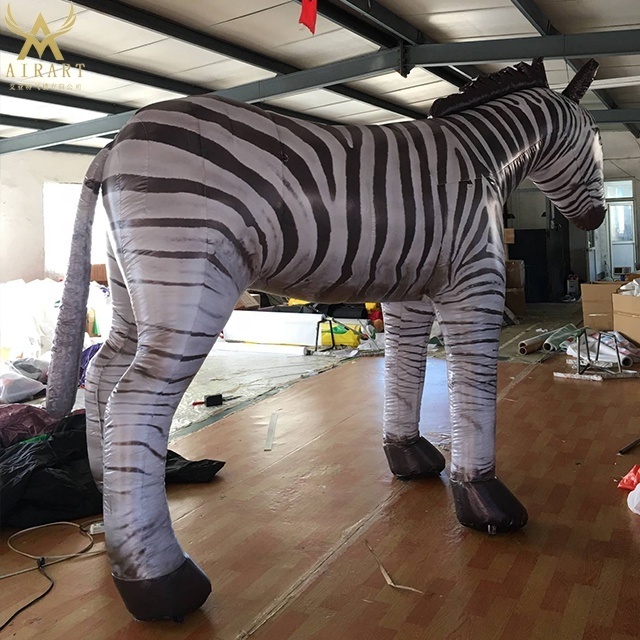 Customized Giant Inflatable Horse zebra Model For Advertising