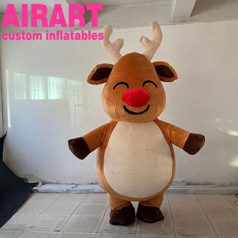 Inflatable Red-Nosed Reindeer costume inflatable deer cloth inflatable animal costume