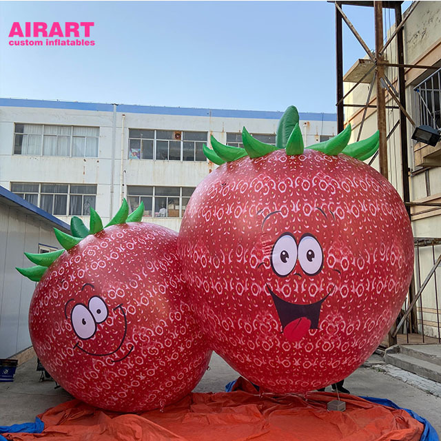 event advertised inflatables 2020 big fruit inflatable strawberry model for advertising