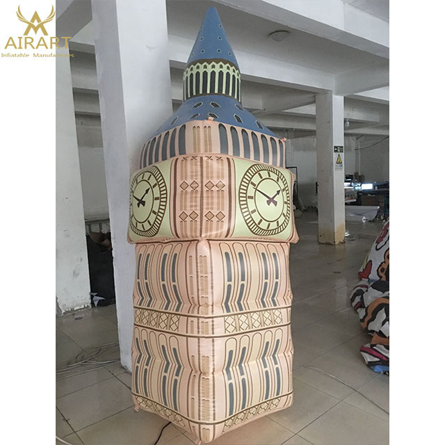 3m tall large inflatable Eiffel tower and Big Ben model balloon for commercial